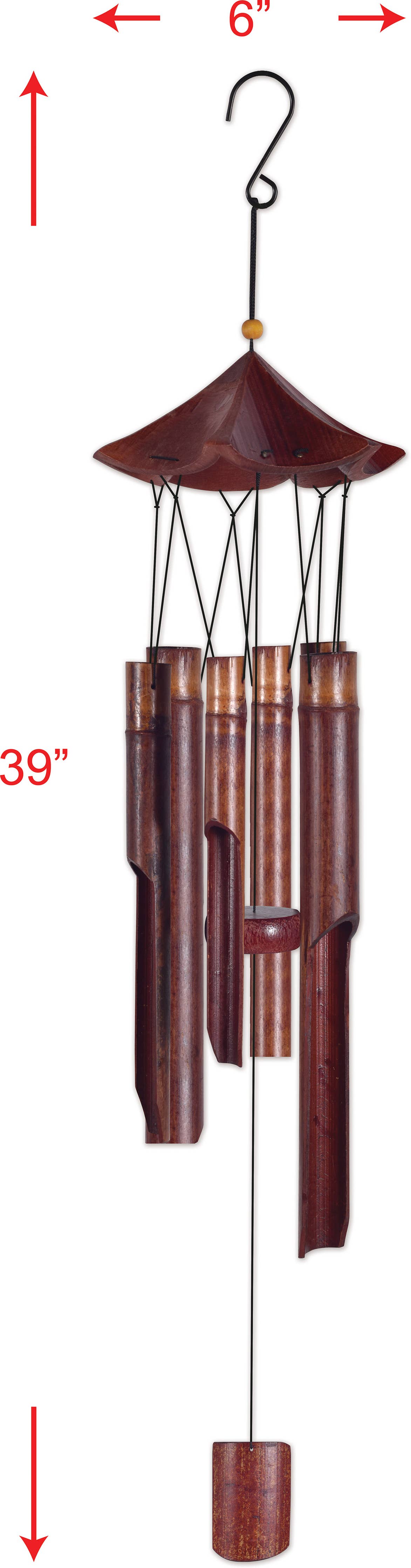 39" Pagoda Bamboo Wind Chime Garden Decor -94080