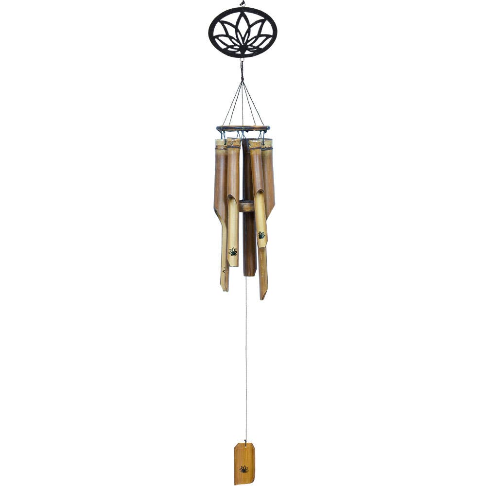 Bamboo Windchime Lotus (Each)