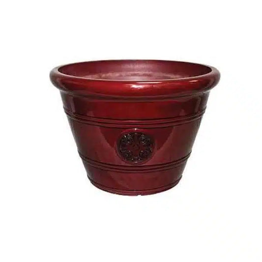 Southern Patio Modesto Handcrafted Composite Planter - Oxblood