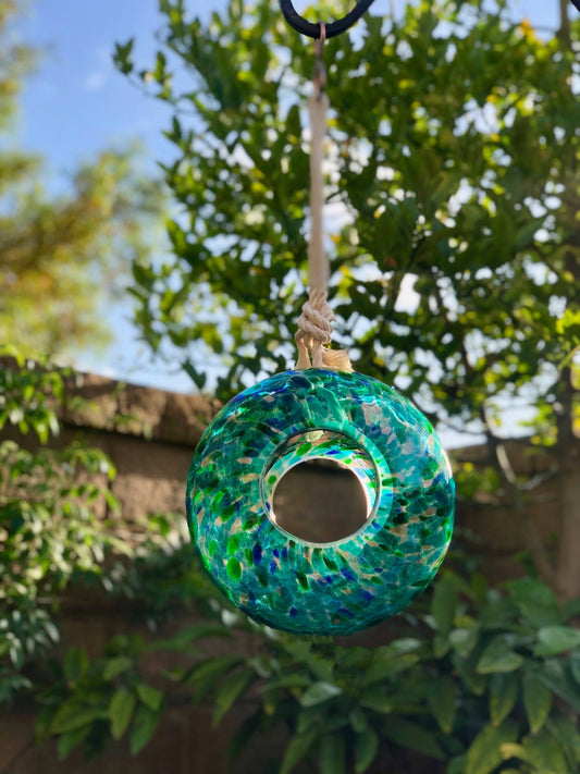 Handcraft Art Glass Bird Feeder